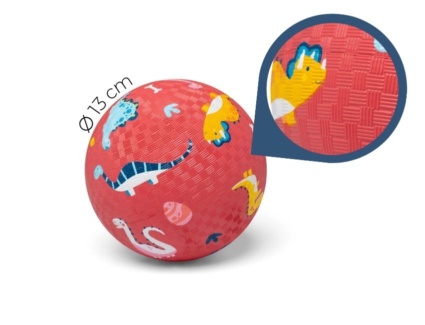 Little L - Ball aus Naturkautschuk "Dino" ⌀13cm