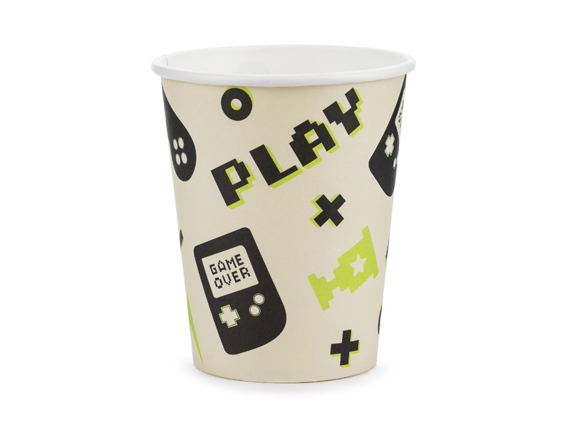 PartyDeco - Pappbecher Gamer 6 St.