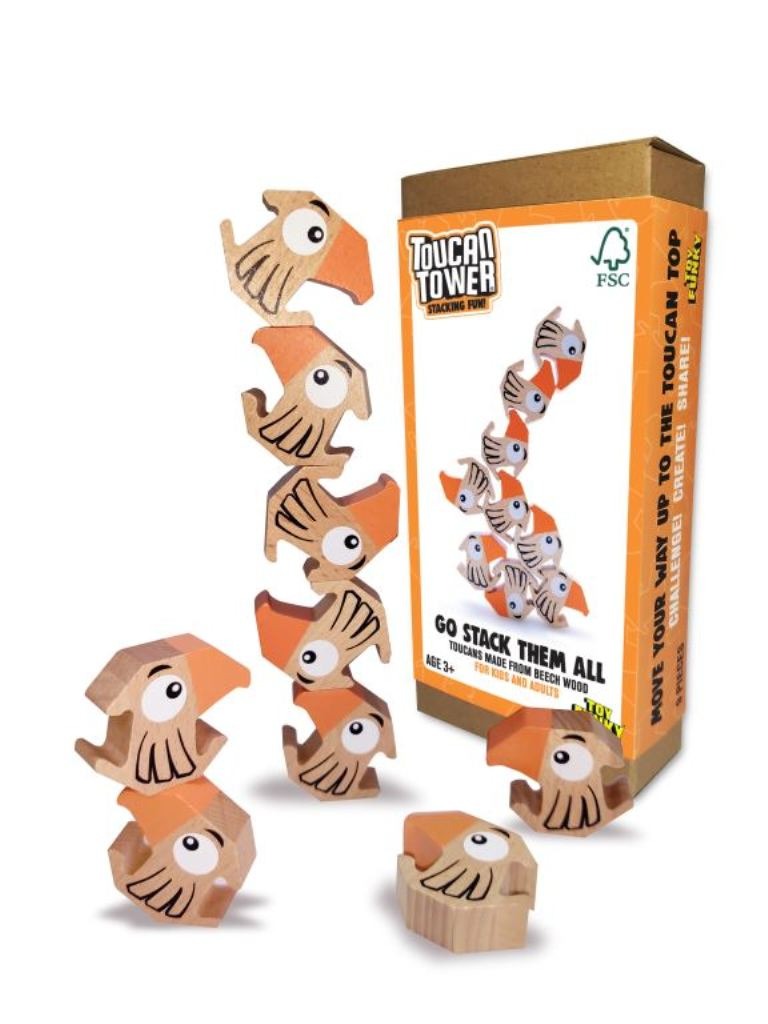 Fun Trading - Toucan Tower® Stacking Fun aus Buchenholz