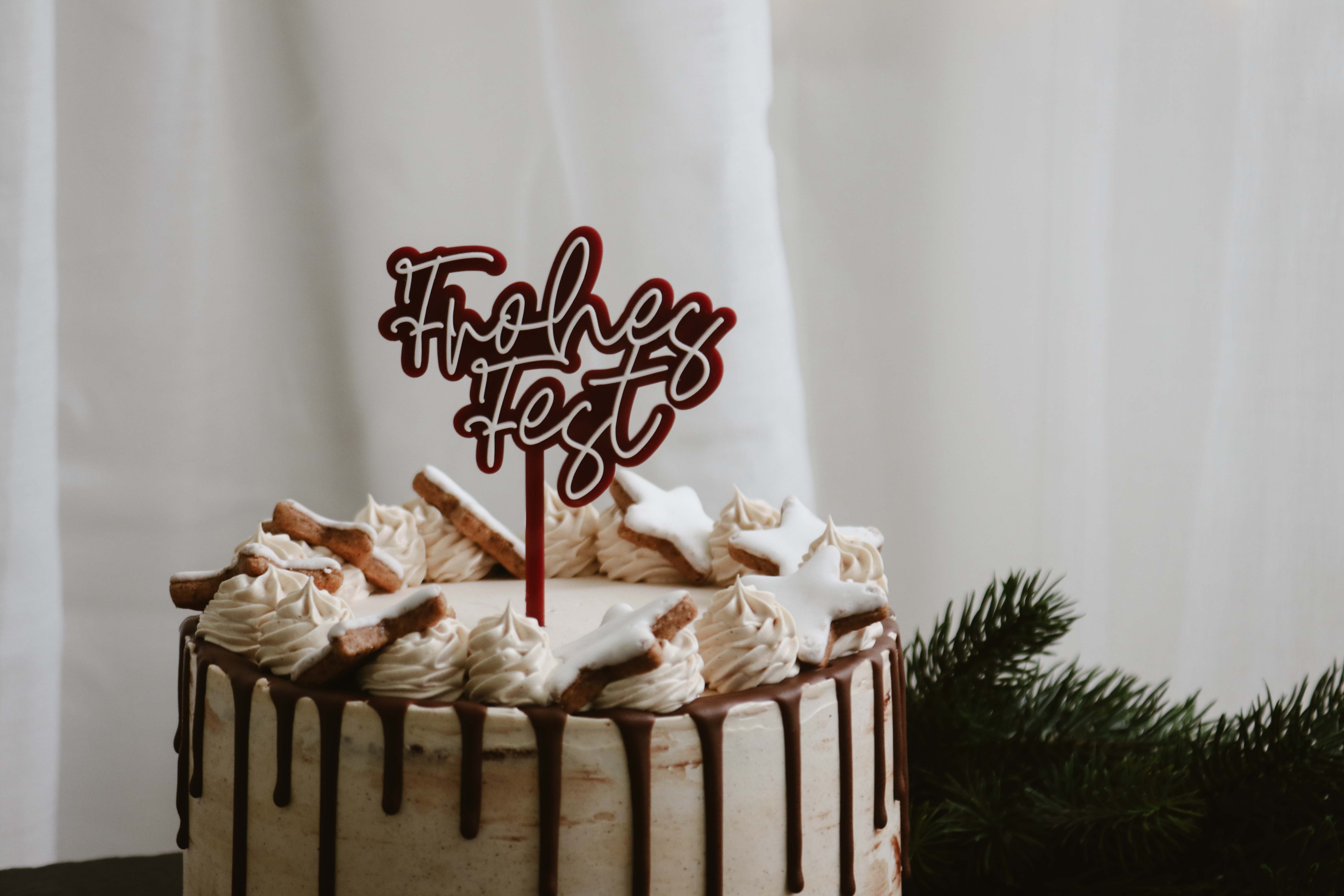 Invy Design - Cake Topper ''Frohes Fest''