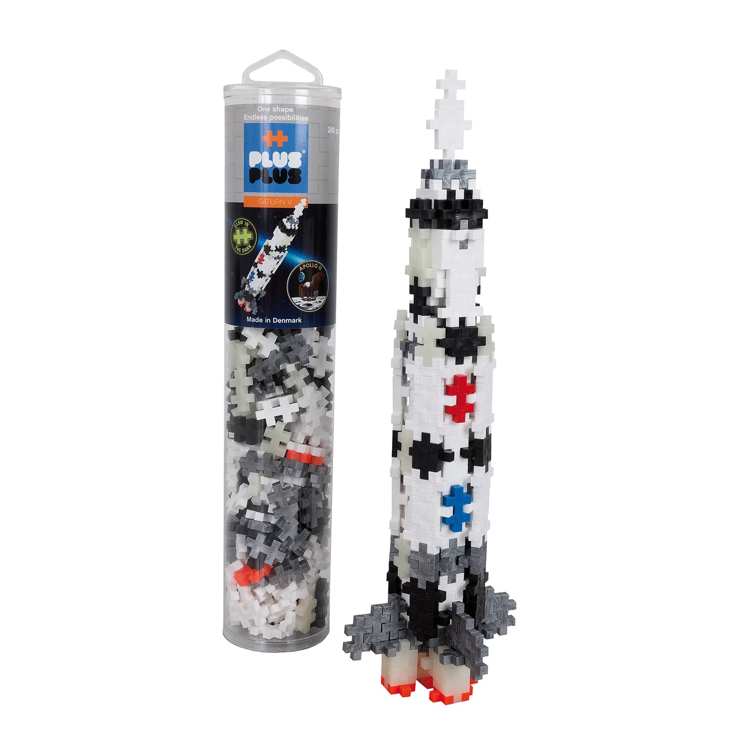PLUS PLUS - Mini-Bausteine Puzzle Rakete 240 Teile