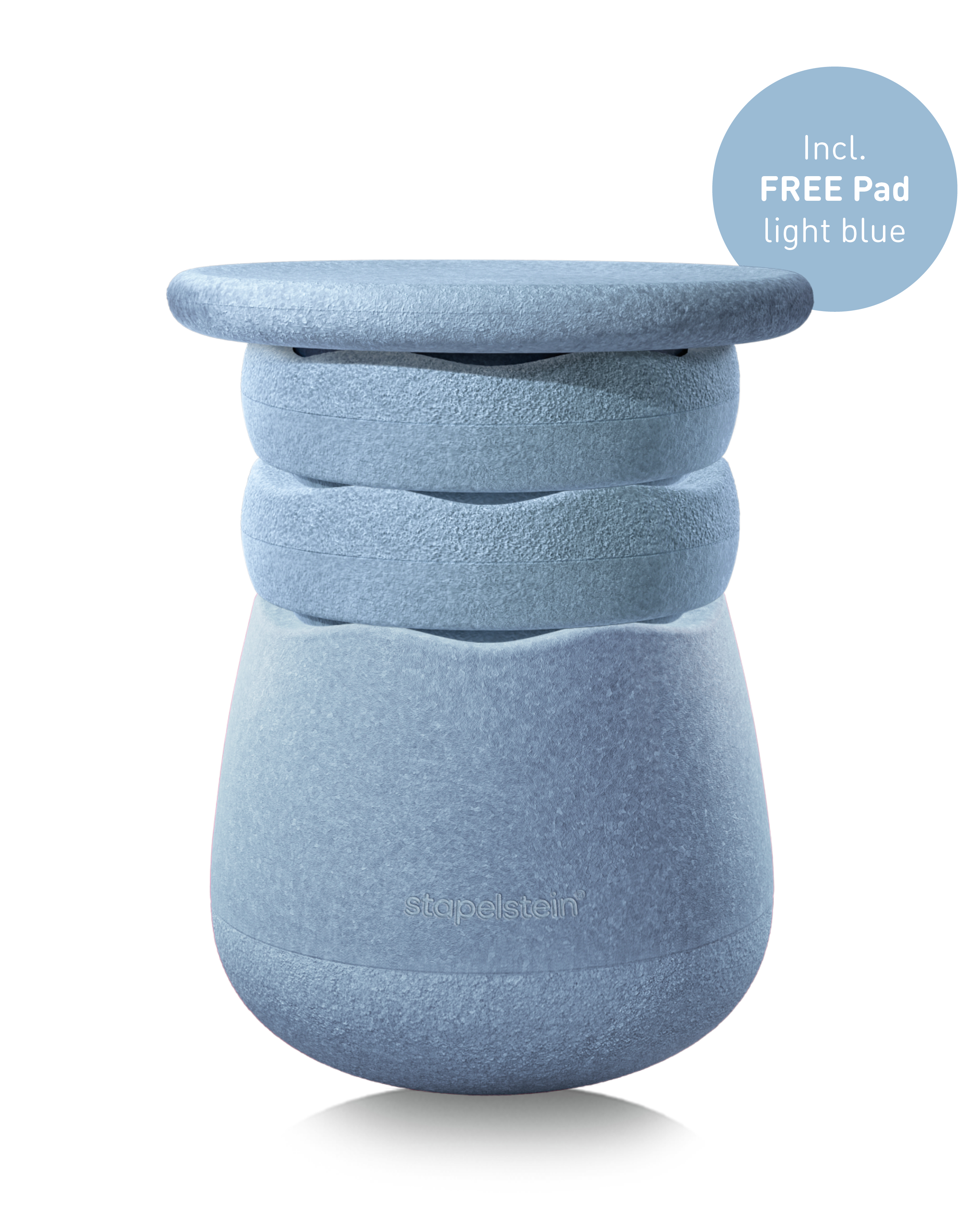 Stapelstein - Dynamic all pastell blau + gratis Pad