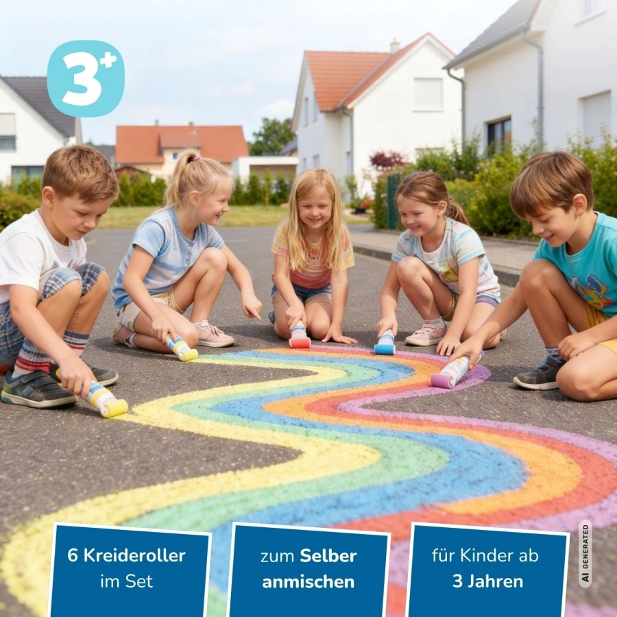 alldoro - Straßenmalkreide Roller 6er-Set