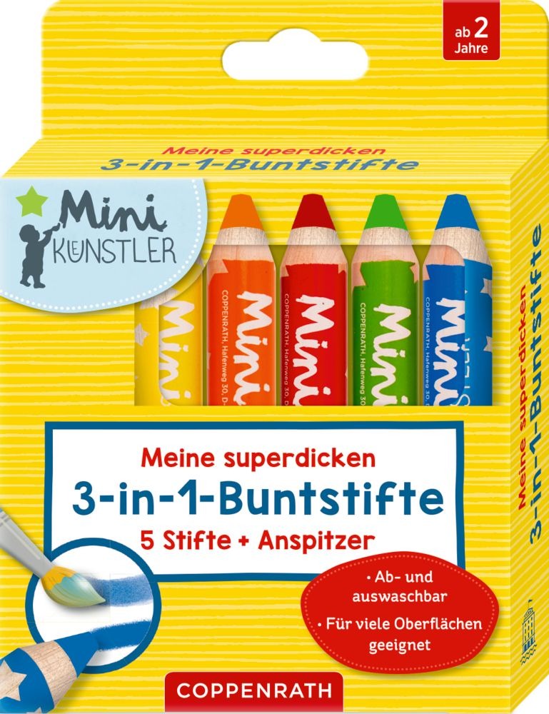 spiegelburg_mini_kuenstler_bunststifte-2 Spiegelburg - Mini-Künstler: 3-in-1-Buntstifte