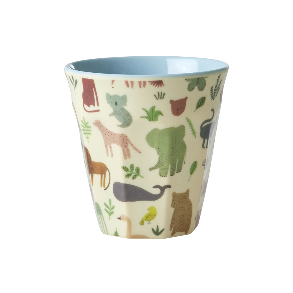 RICE - Becher aus Melamin Sweet Jungle Blue klein