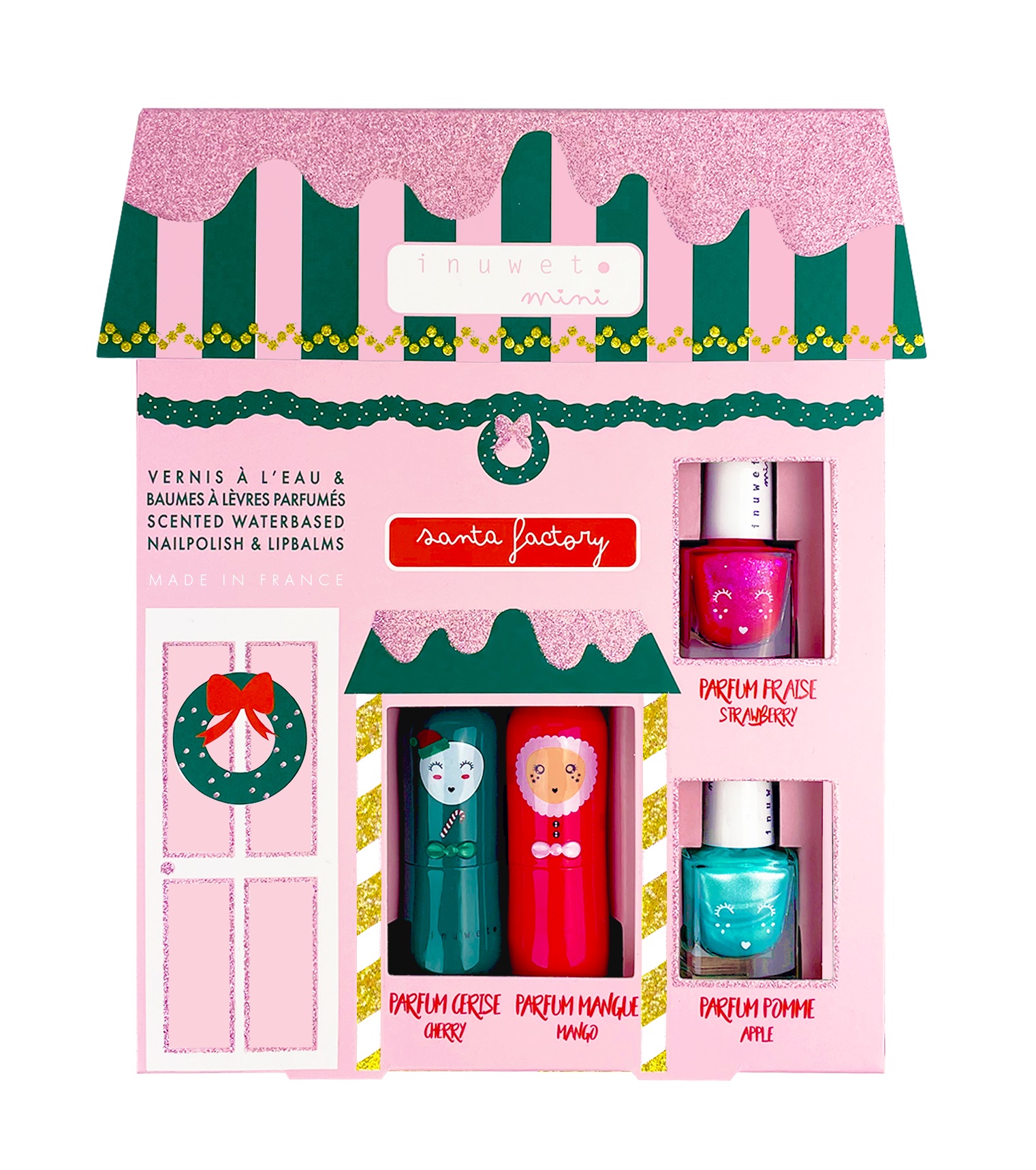 inuwet - Lippenpflege Set 4 tlg. "XMas Charlotte House"