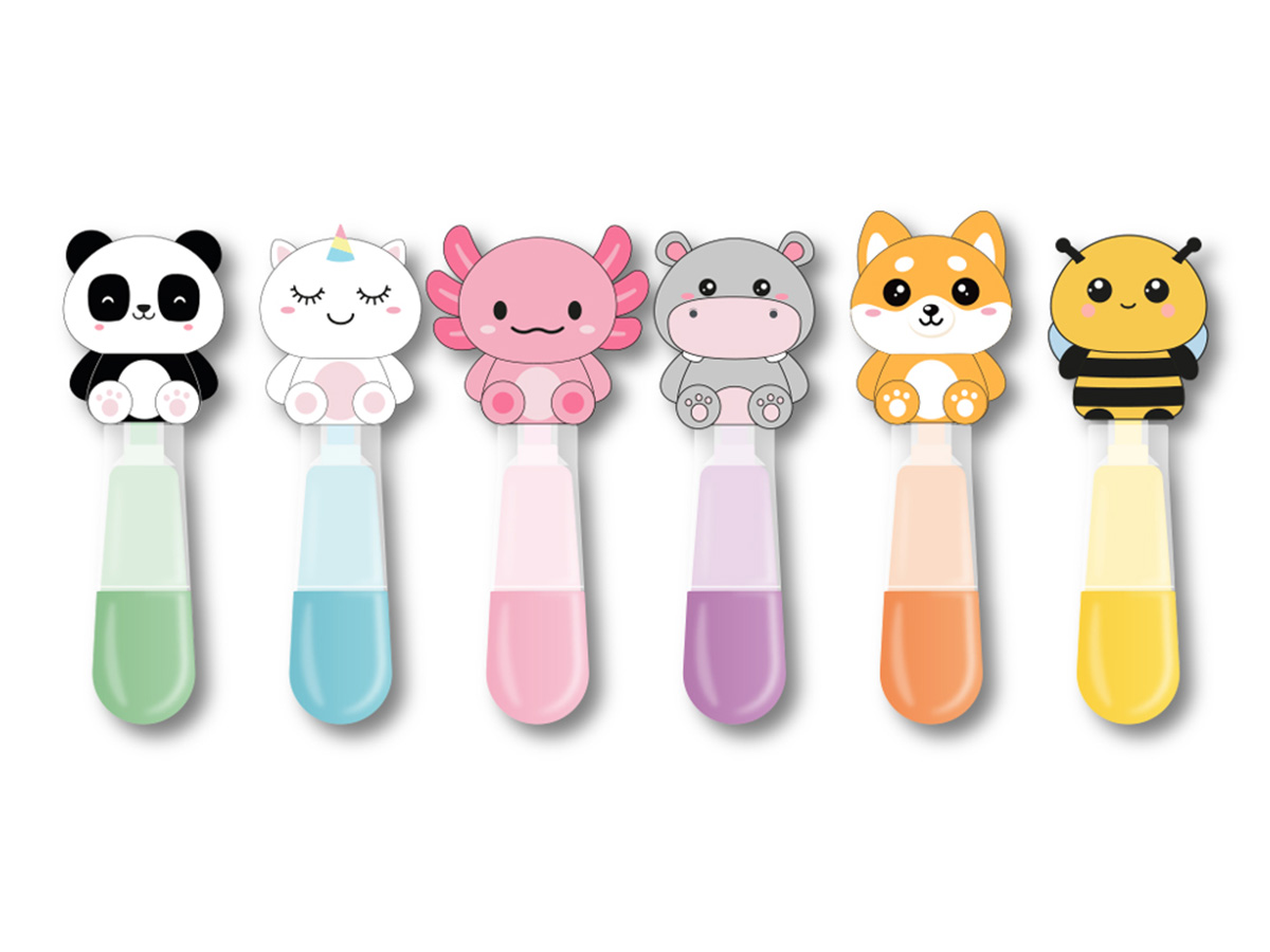 itotal - Textmarker 6-Stk-set Cute Animal