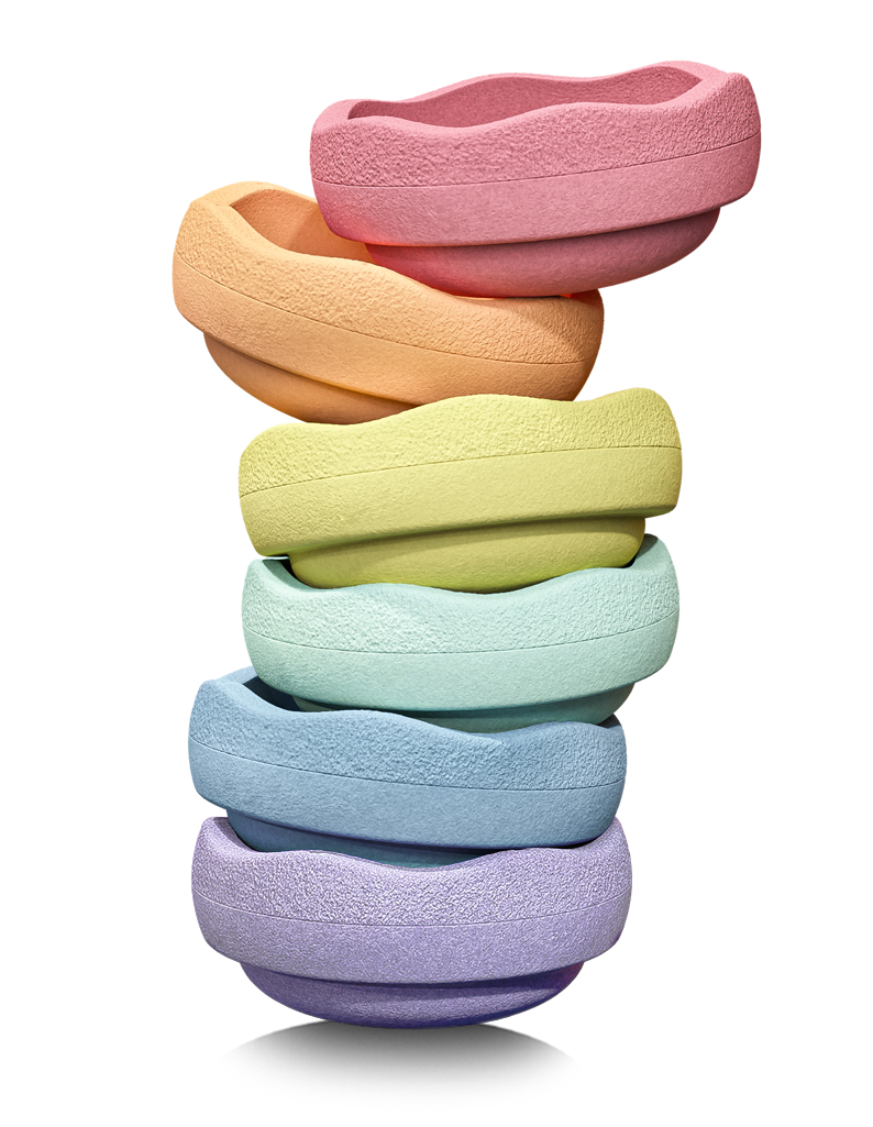 Stapelstein-Original-rainbow-pastel-physical-shadow