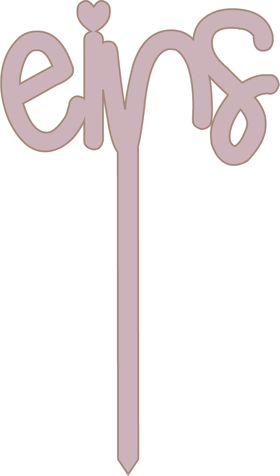 Element-766nude Invy Design - Cake Topper "Zahl in Schrift"