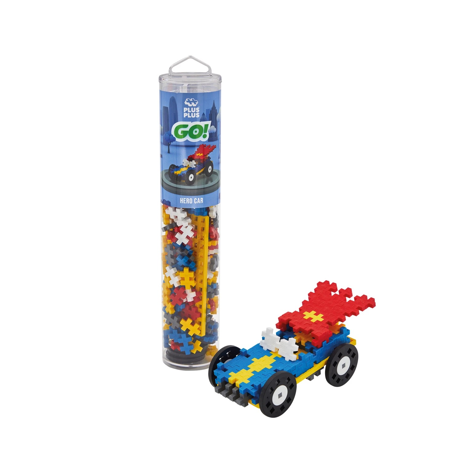 PLUS PLUS - Kreativ Bausteine Auto Superheld 200 Teile 