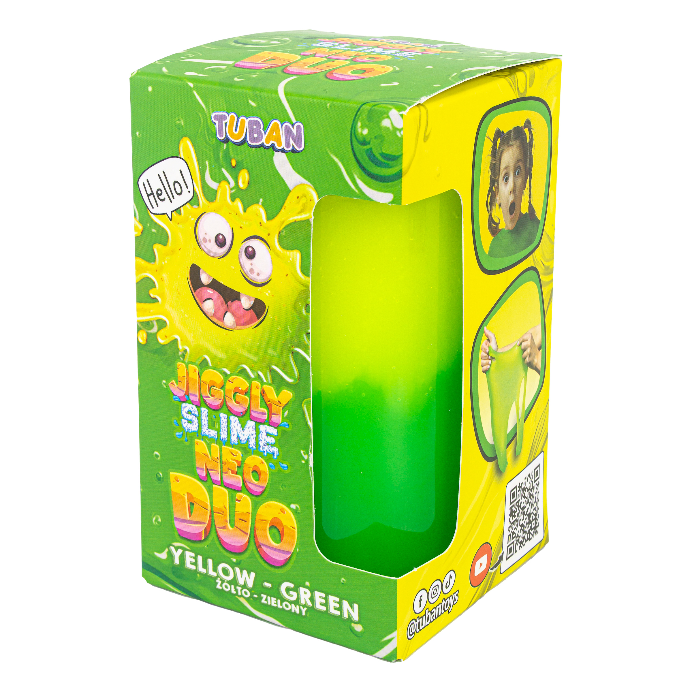 TUBAN - Jiggly Slime Dou Neon Yellow & Green 430g TUBAN - Jiggly Slime Dou Neon Yellow & Green 430g