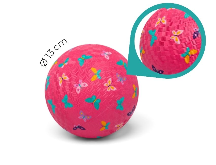 Little L - Ball aus Naturkautschuk "Schmetterlinge" ⌀13cm