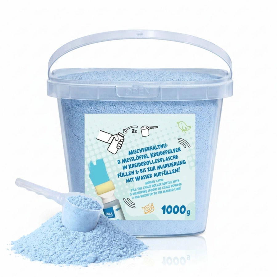 alldoro - Kreidepulver im Eimer 1kg blau