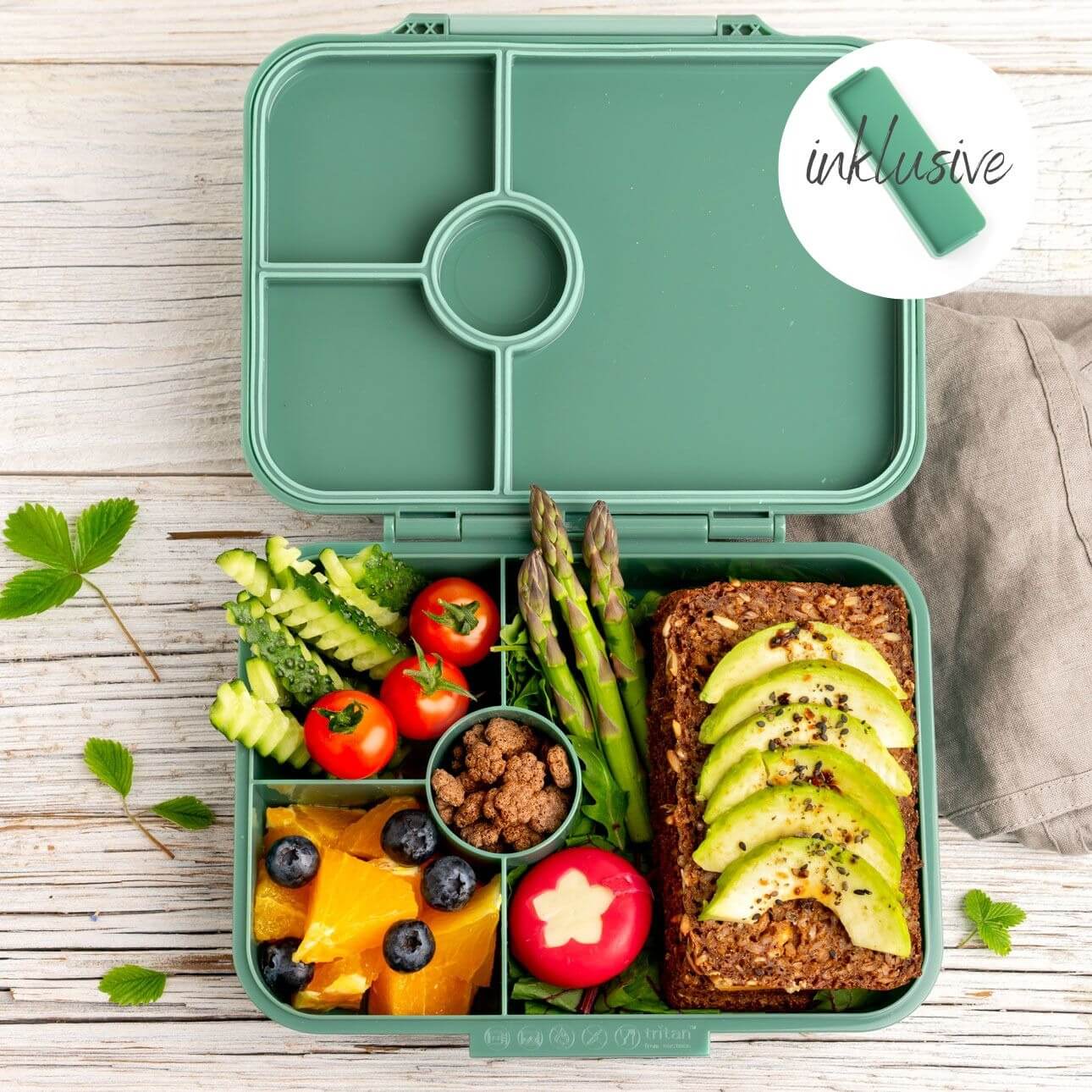 LEKKABOX - Classic Lunchbox Forest mit 4 Fächern LEKKABOX - Classic Lunchbox Forest mit 4 Fächern