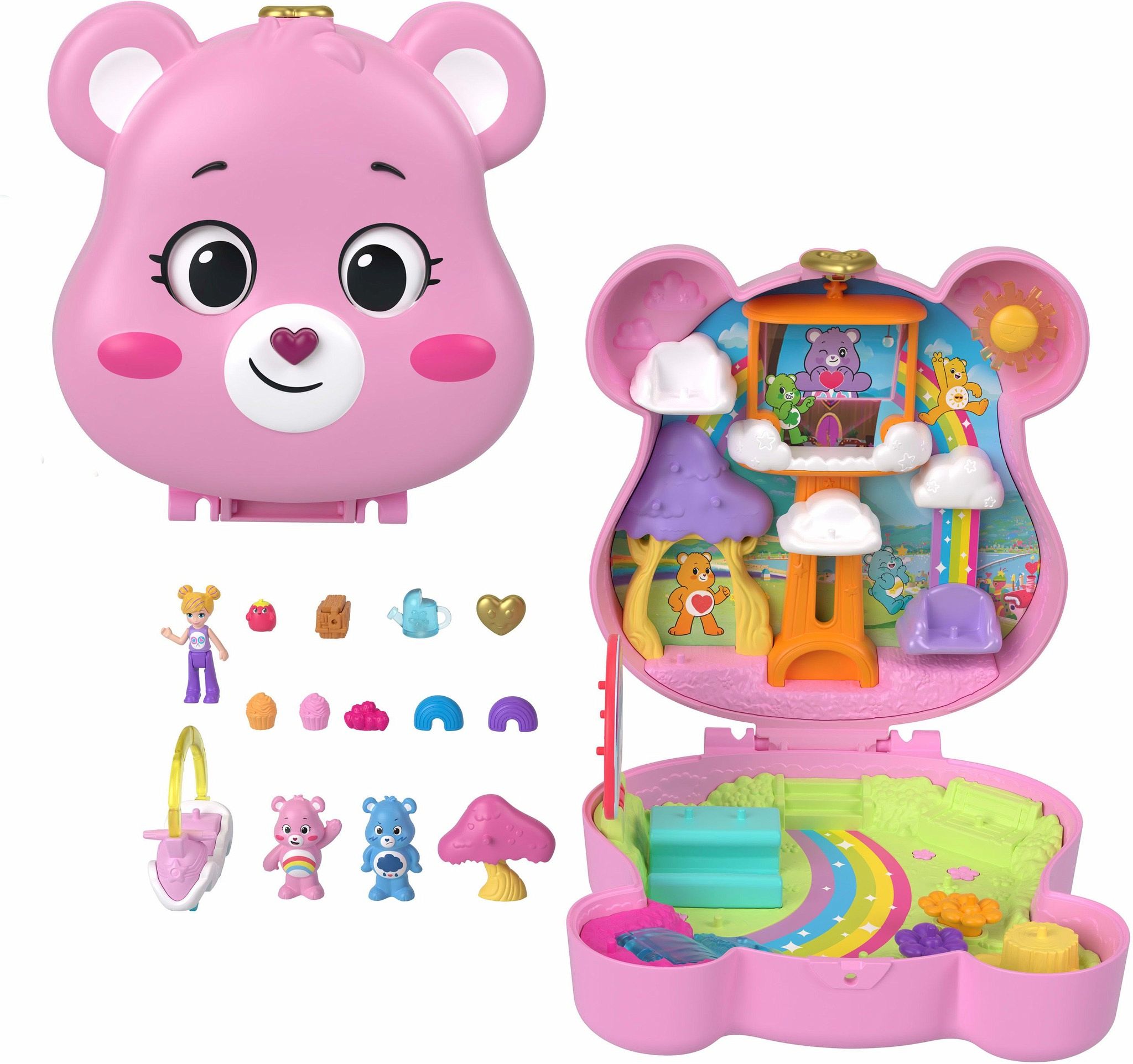 Polly Pocket x Glücksbärchi - Spielset Schatulle