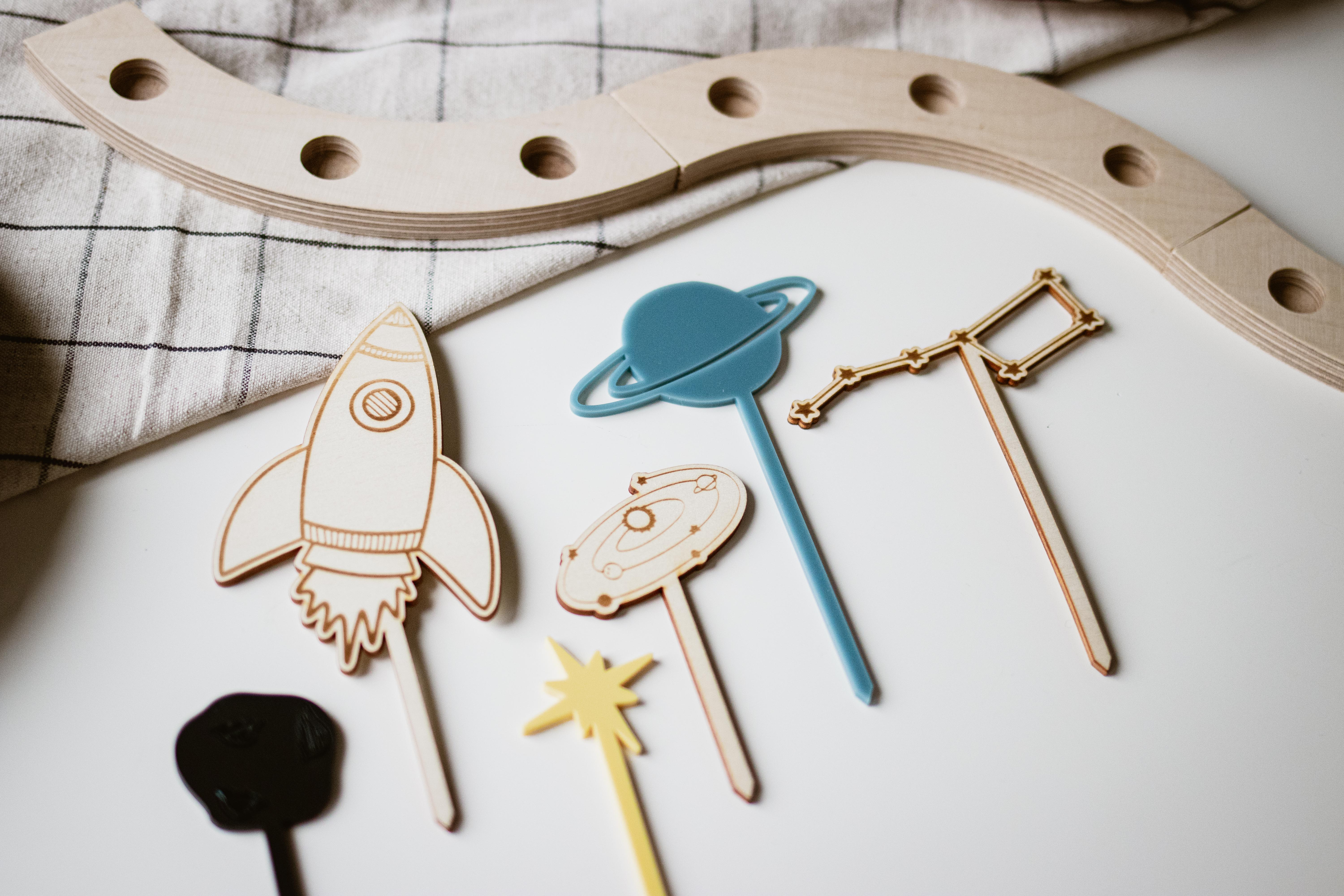 Invy Design - Cake Topper "Weltall" 6er Set Invy Design - Cake Topper "Weltall" 6er Set