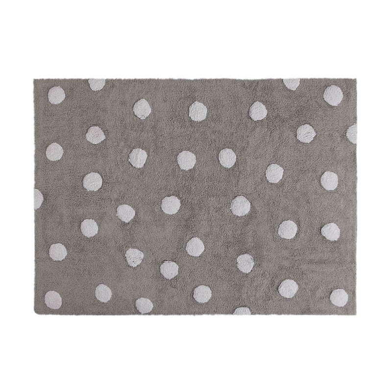 Lorena Canals - Teppich "Polka Dots" Grey/White 120 x 160