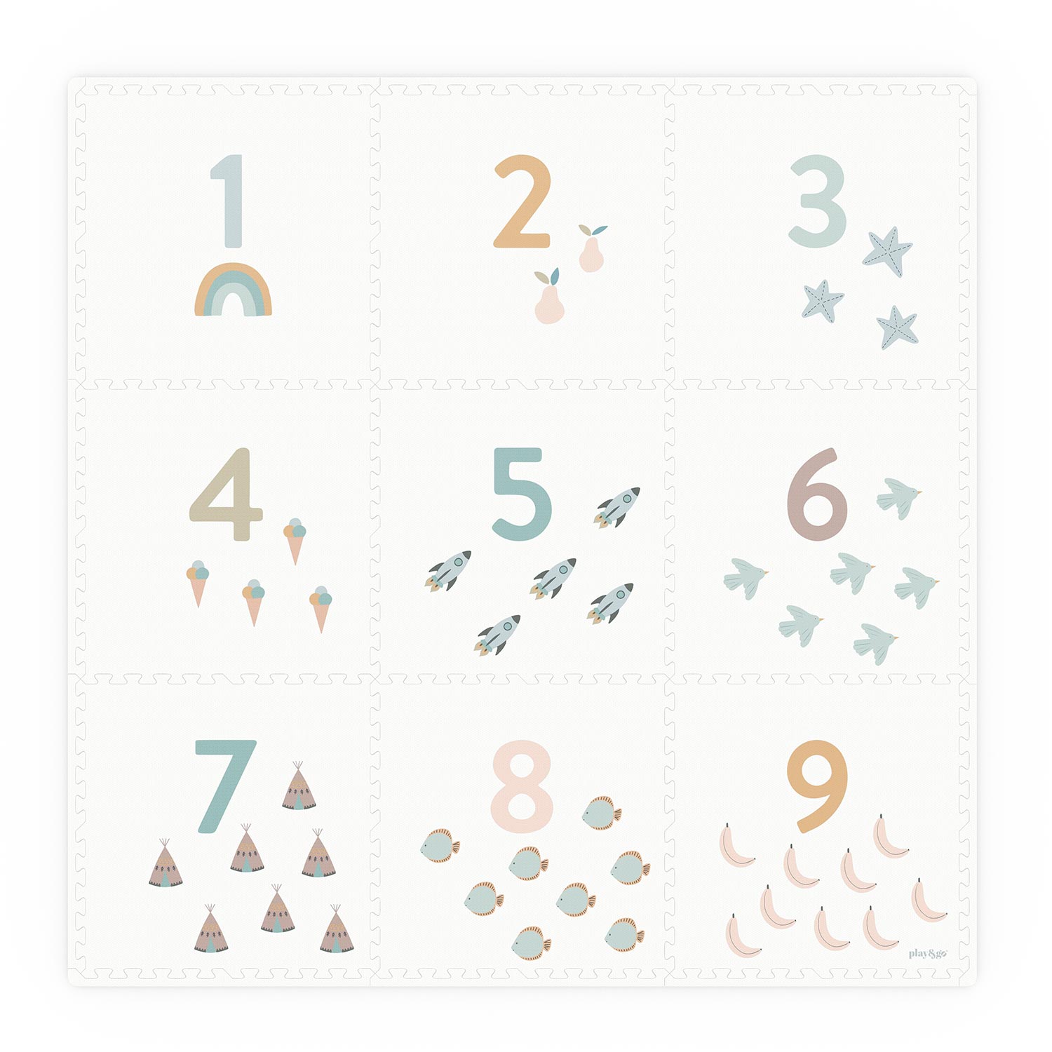 PlayandGo_EEVAA_numbers_foam_playmat_front_puzzle Play&Go - Puzzle-Spielmatte EEVAA 3in1 Numbers/Dots