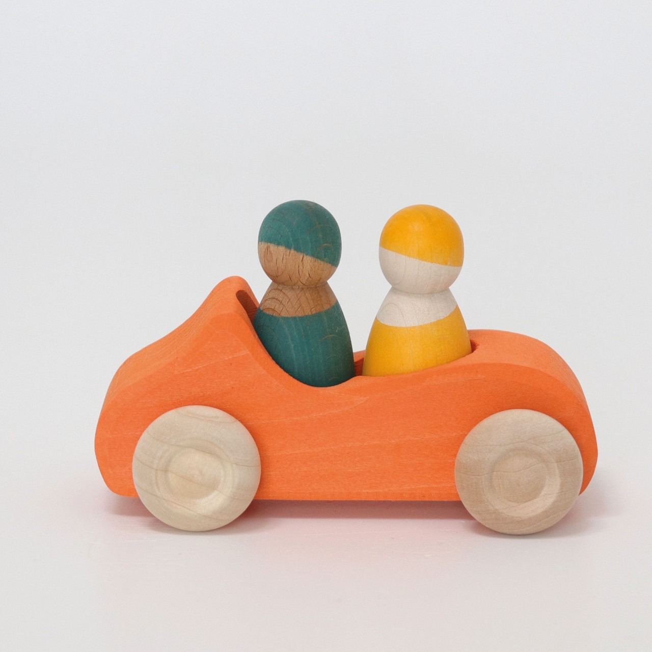 grimms_grosses-cabrio_orange-1 GRIMM'S - Großes Cabrio Orange Holzauto für 2 Holzmännchen
