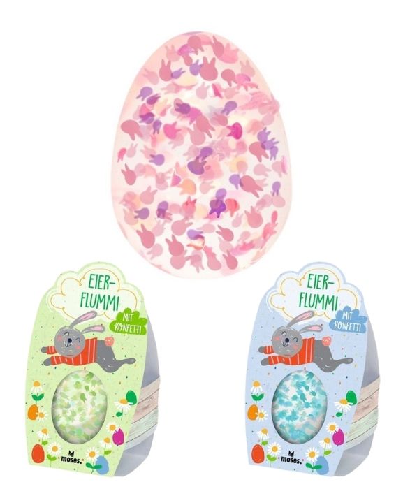 moses - Eier-Flummi glitzernd