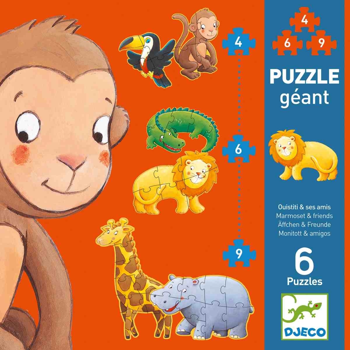 Djeco - Erstes Puzzle: Marmoset & Freunde