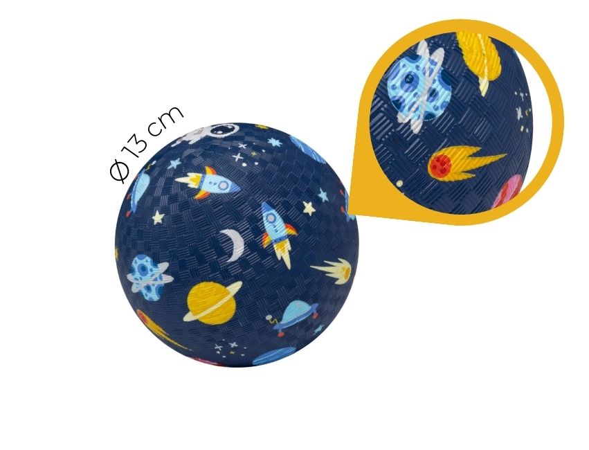 Little L - Ball aus Naturkautschuk "Weltraum" ⌀13cm