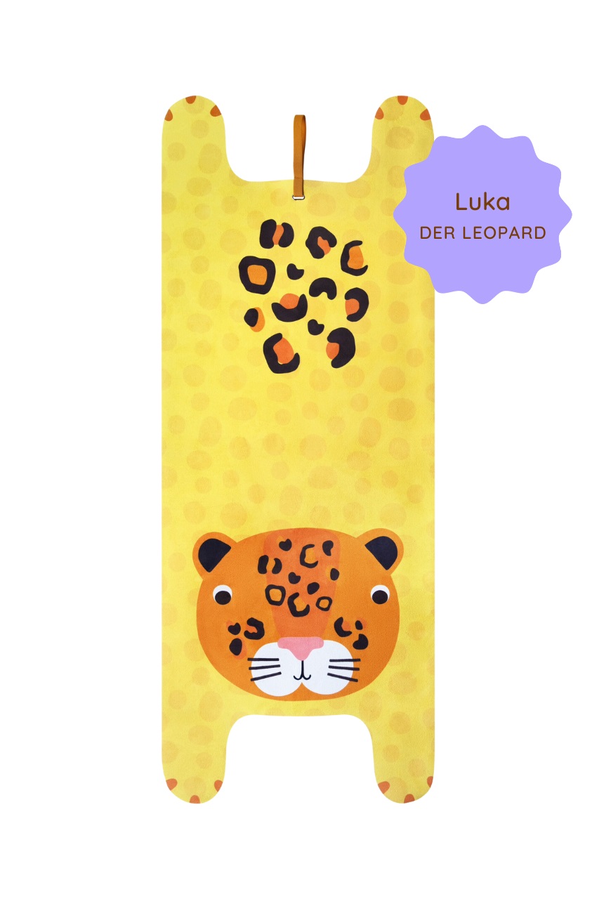 YOGITIER - Yogamatte Kinder: Luka der Leopard