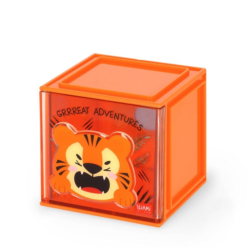 Legami - Erweiterbare Schreibtischbox - Cutie Cube Tiger
