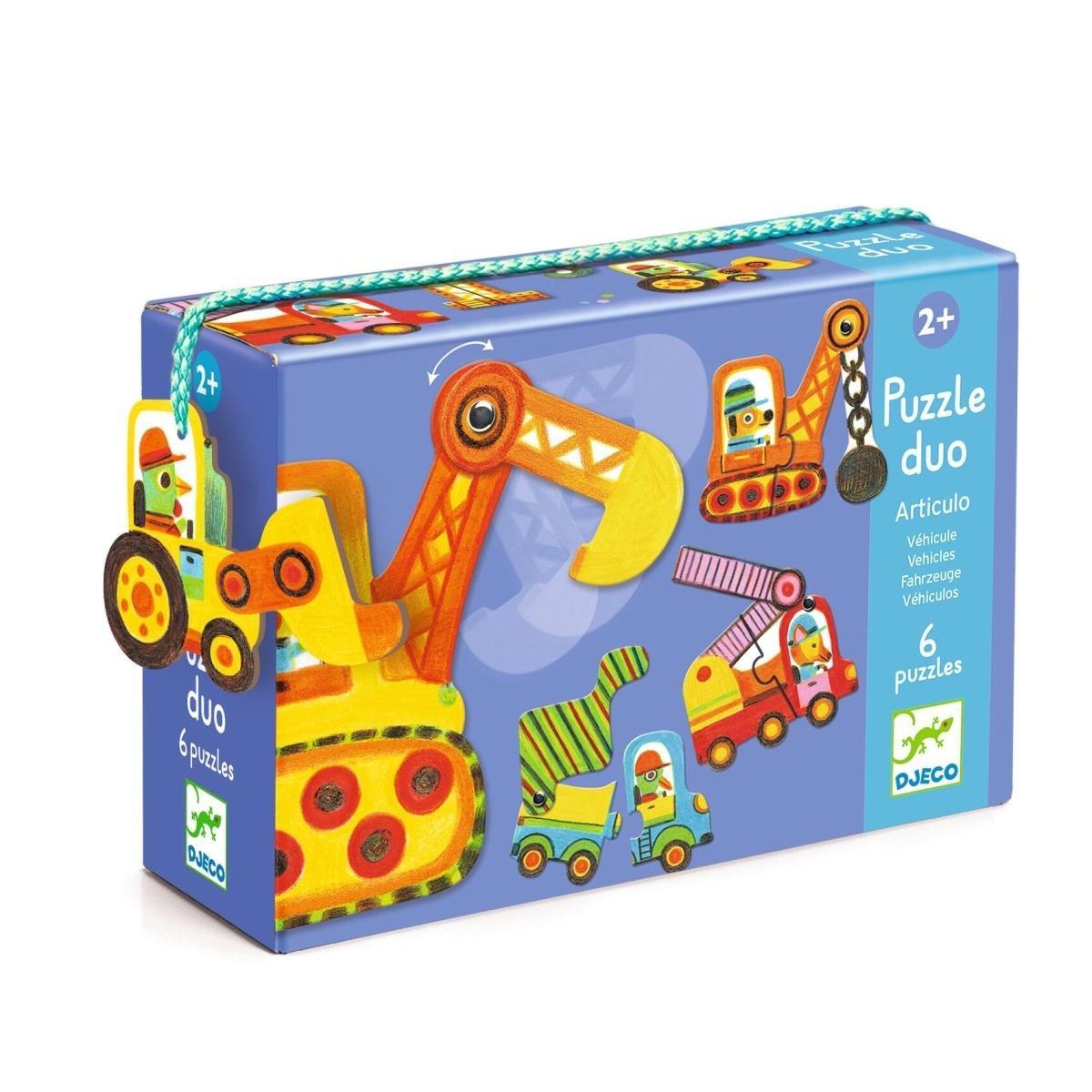 Djeco - Puzzle: Bewegte Fahrzeuge
