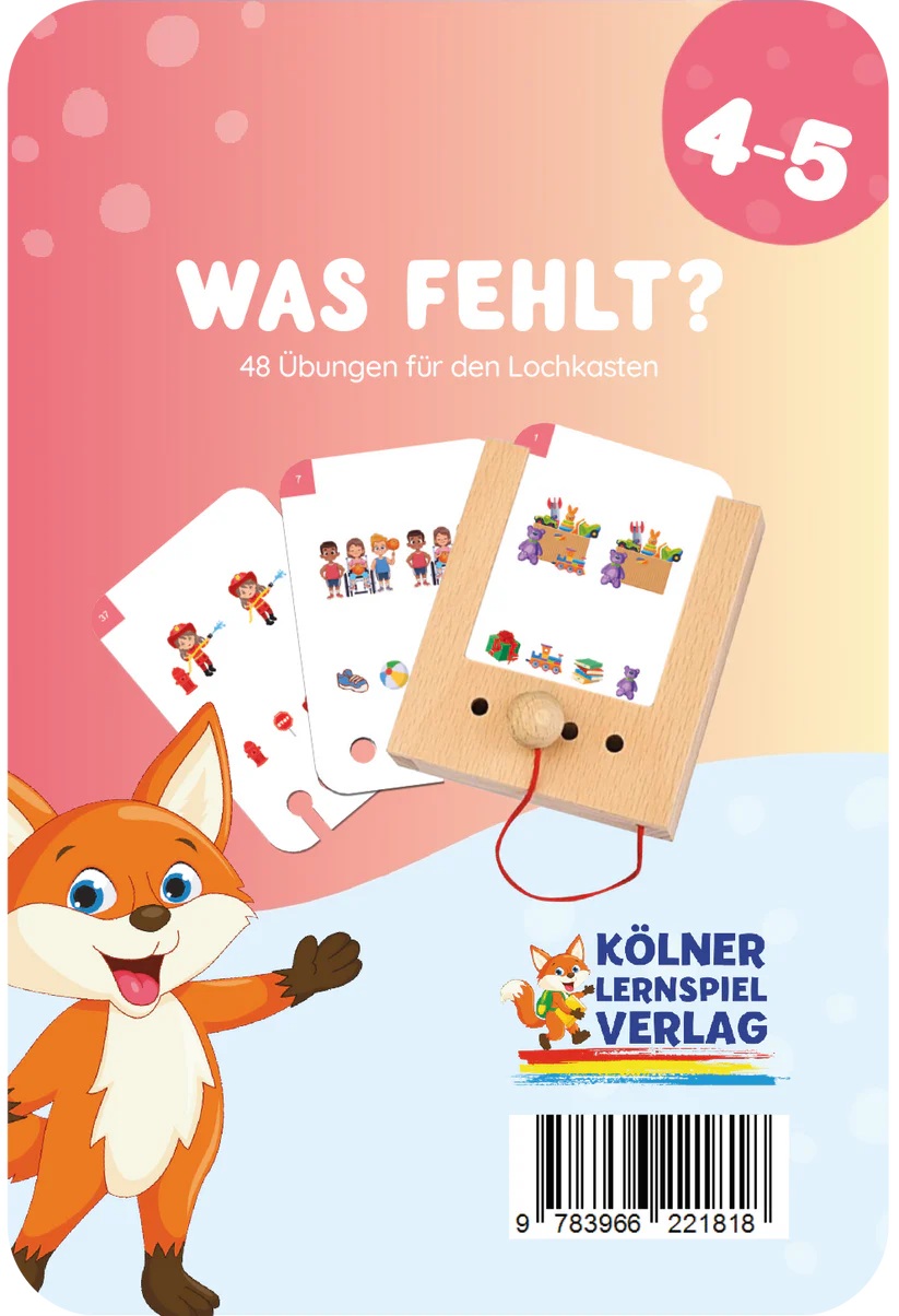 Kölner Lernspielverlag - Kartensatz Was fehlt? ab 4-5 Kölner Lernspielverlag - Kartensatz Was fehlt? ab 4-5