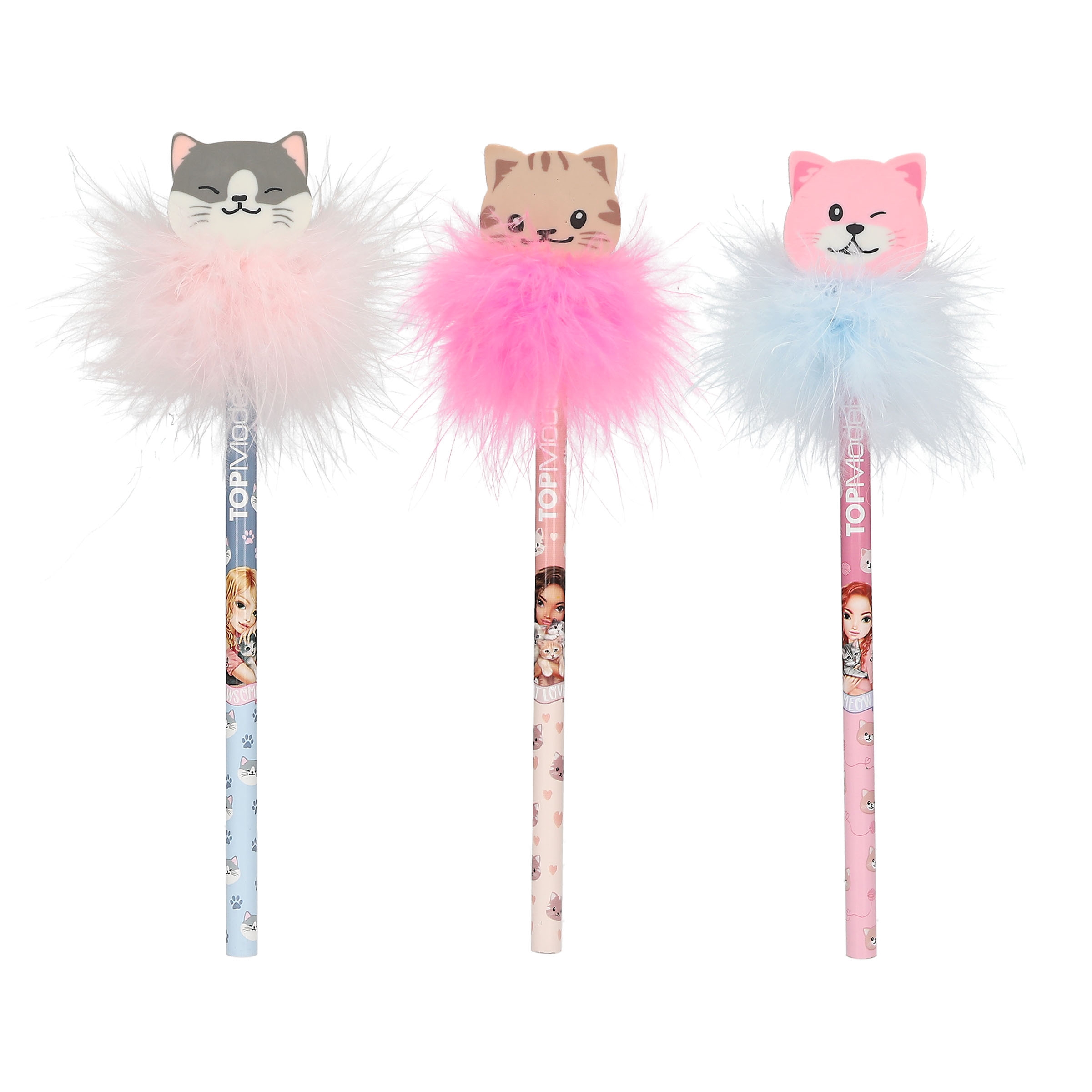 TOPModel - Bleistift mit Radier-Topper CAT LOVE