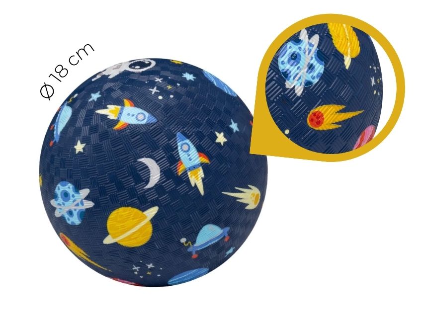 Little L - Ball  aus Naturkautschuk "Weltraum" ⌀18cm 
