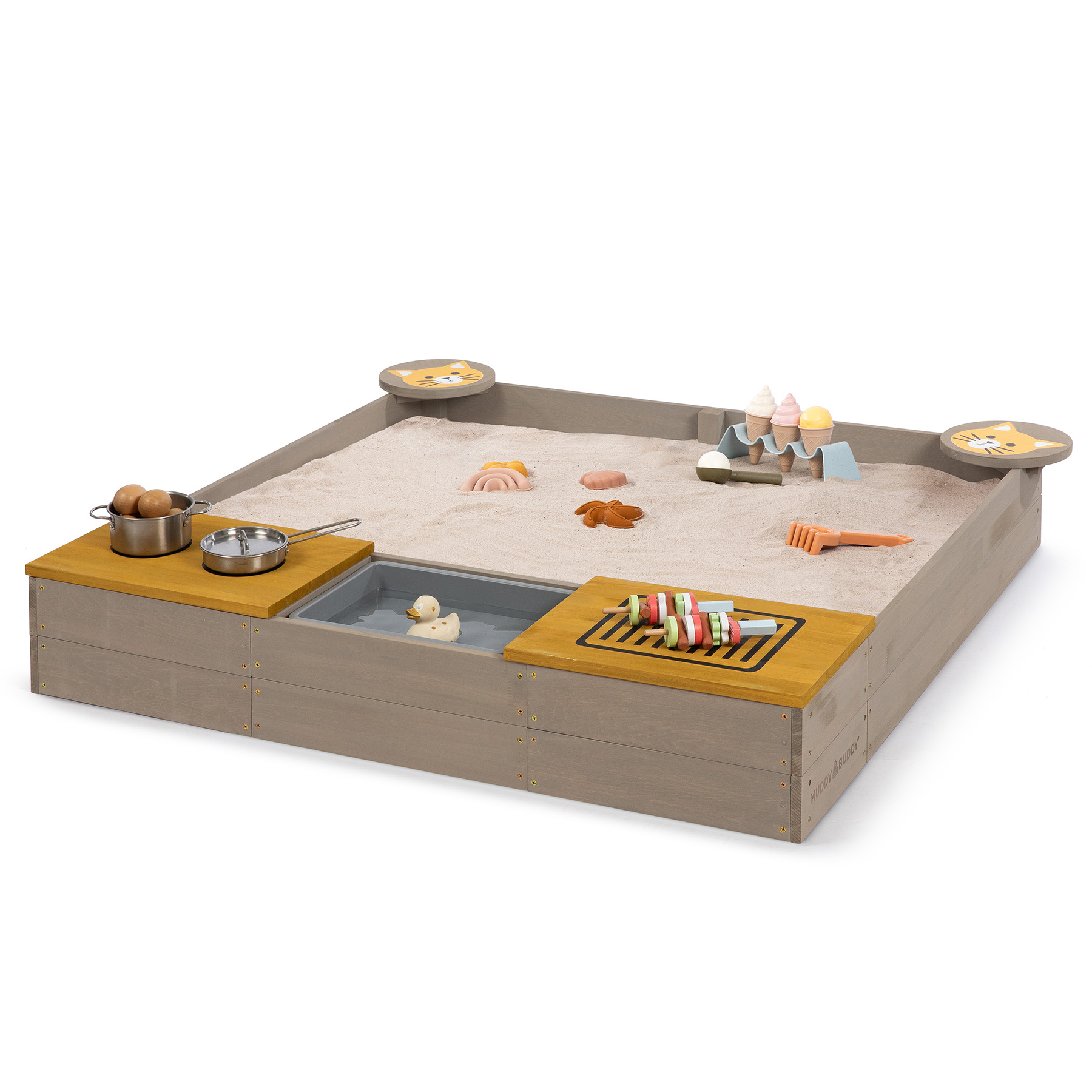 muddy-buddy_sandkasten_wildcat_ocker_-1 MUDDY BUDDY ® - Sandkasten "Wild Cat" warmgrau ocker