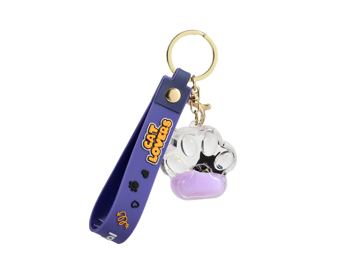 itotal - Schlüsselanhänger Pfote Katze Lila itotal - Schlüsselanhänger Pfote Katze Lila