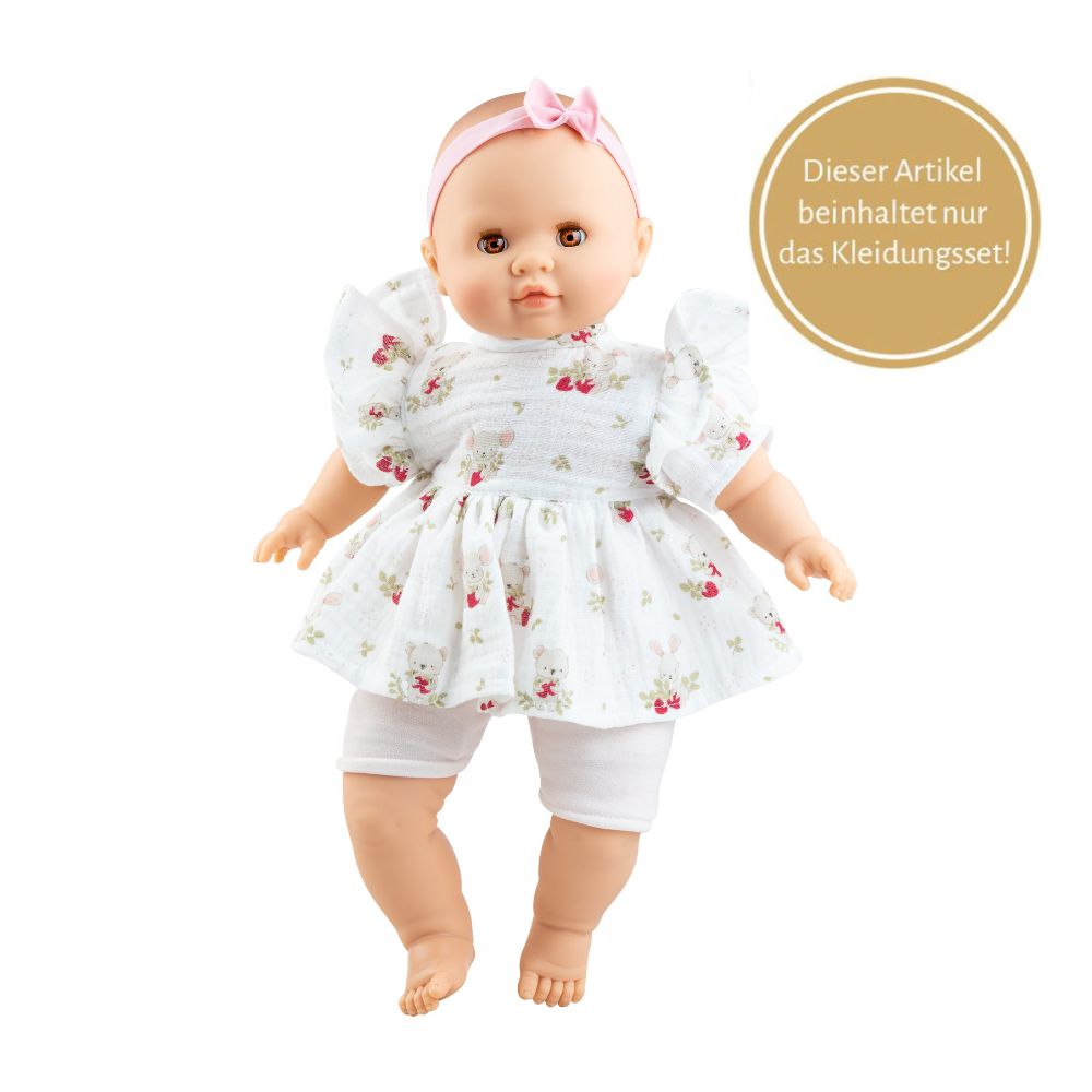Paola Reina - Kleidungsset für Puppen 34-36cm Kleid mit Teddybären