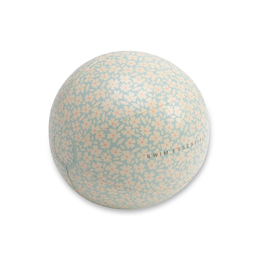 Swim Essentials - Beachball 51 cm: Grün mit Blumen