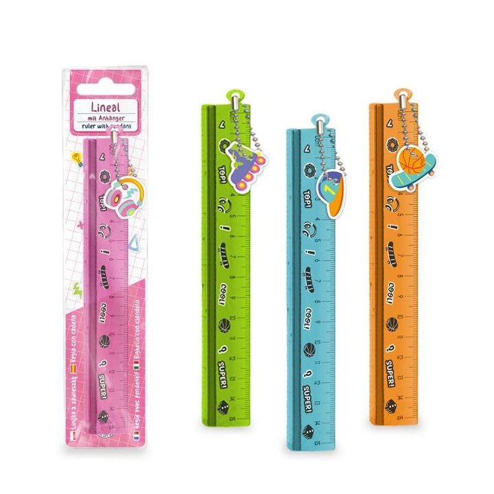 Trendhaus - ABC Lineal 15cm mit Anhänger Trendhaus - ABC Lineal 15cm mit Anhänger