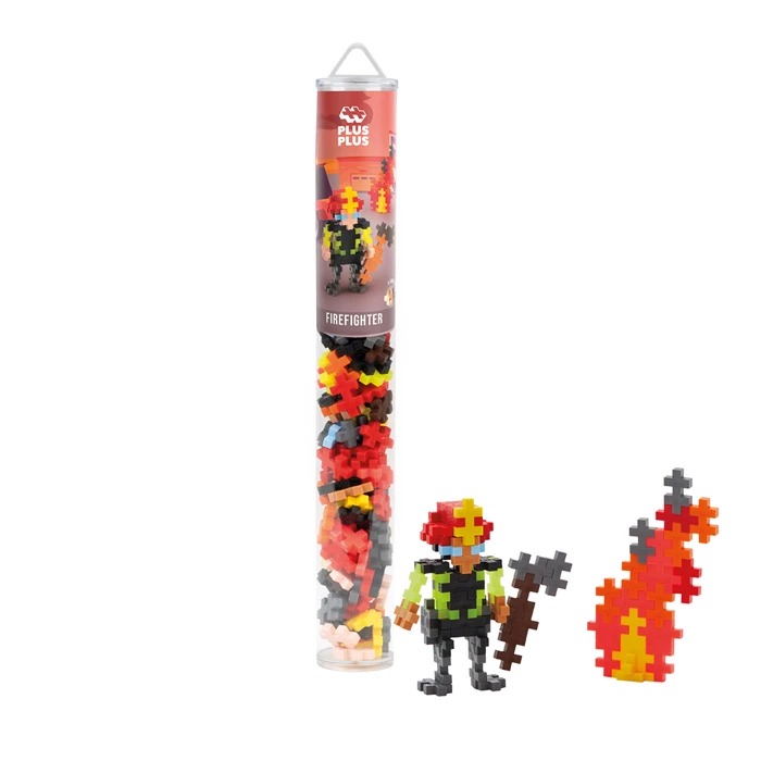 PLUS PLUS - Mini-Bausteine 100 Stück Feuerwehrmann