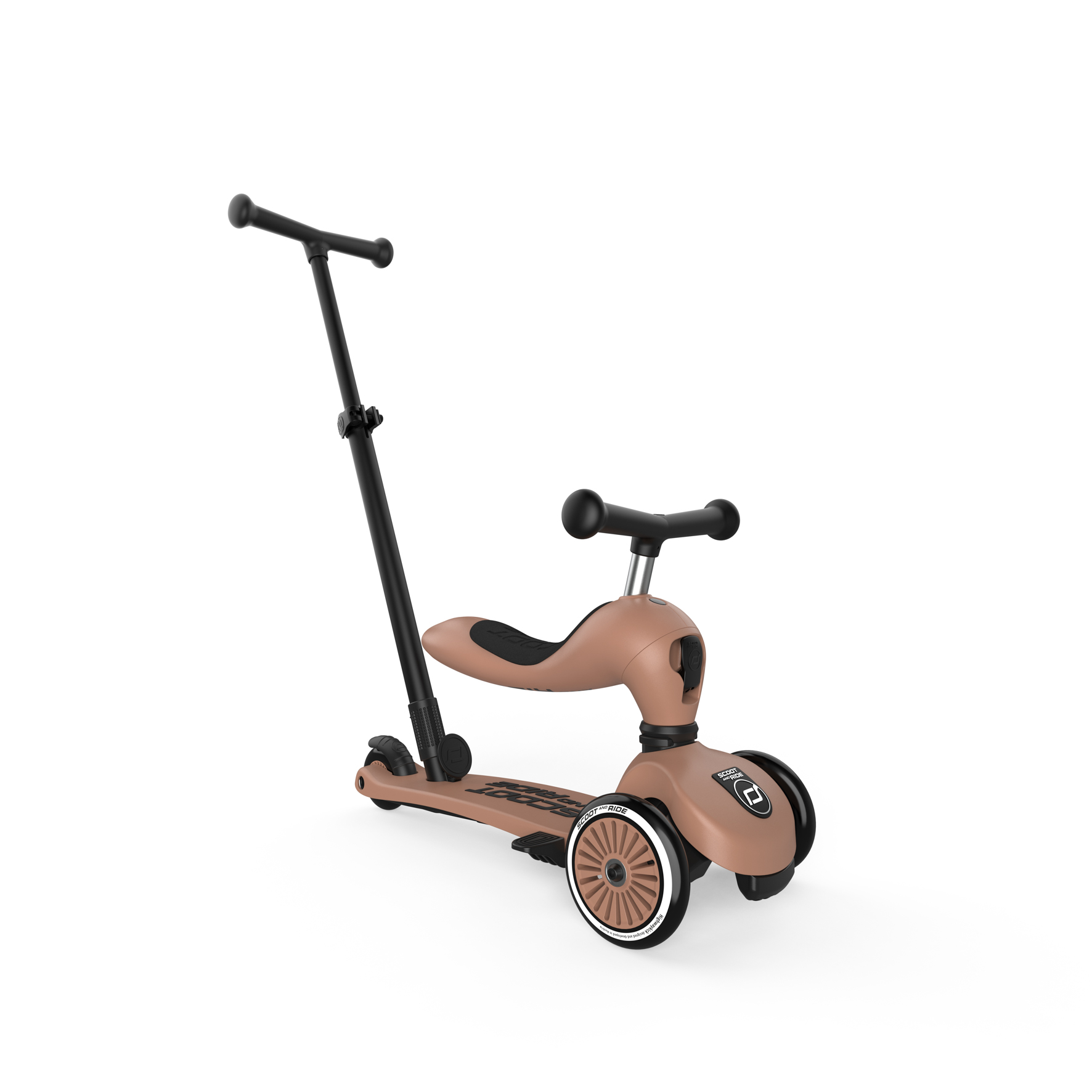 Scoot & Ride - Laufrad/Scooter Highwaykick 1 Push and Go Mocha