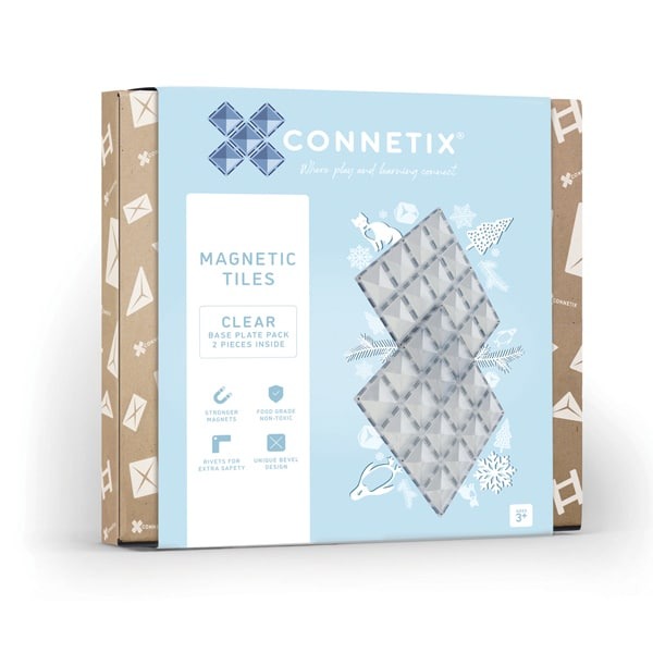 connetix_clear-base-pack-1 connetix - Magnetbausteine Clear Base Plate 2-tlg.