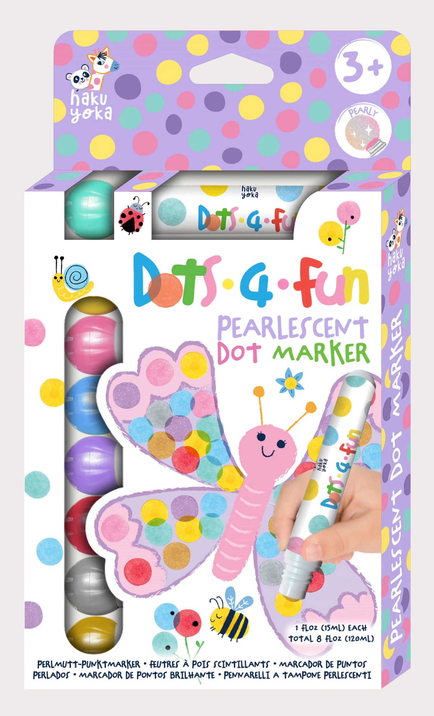 haku yoka - Punktmarker perlmutt 8 St.