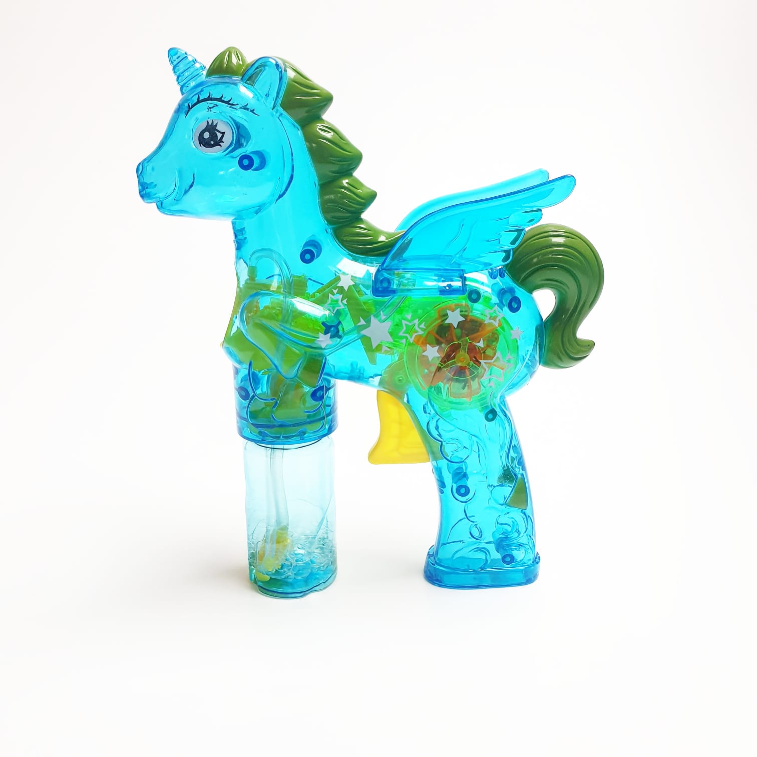 20200321_131315000_iOS Fun Trading - Einhorn Seifenblasenpistole blau mit LED Licht