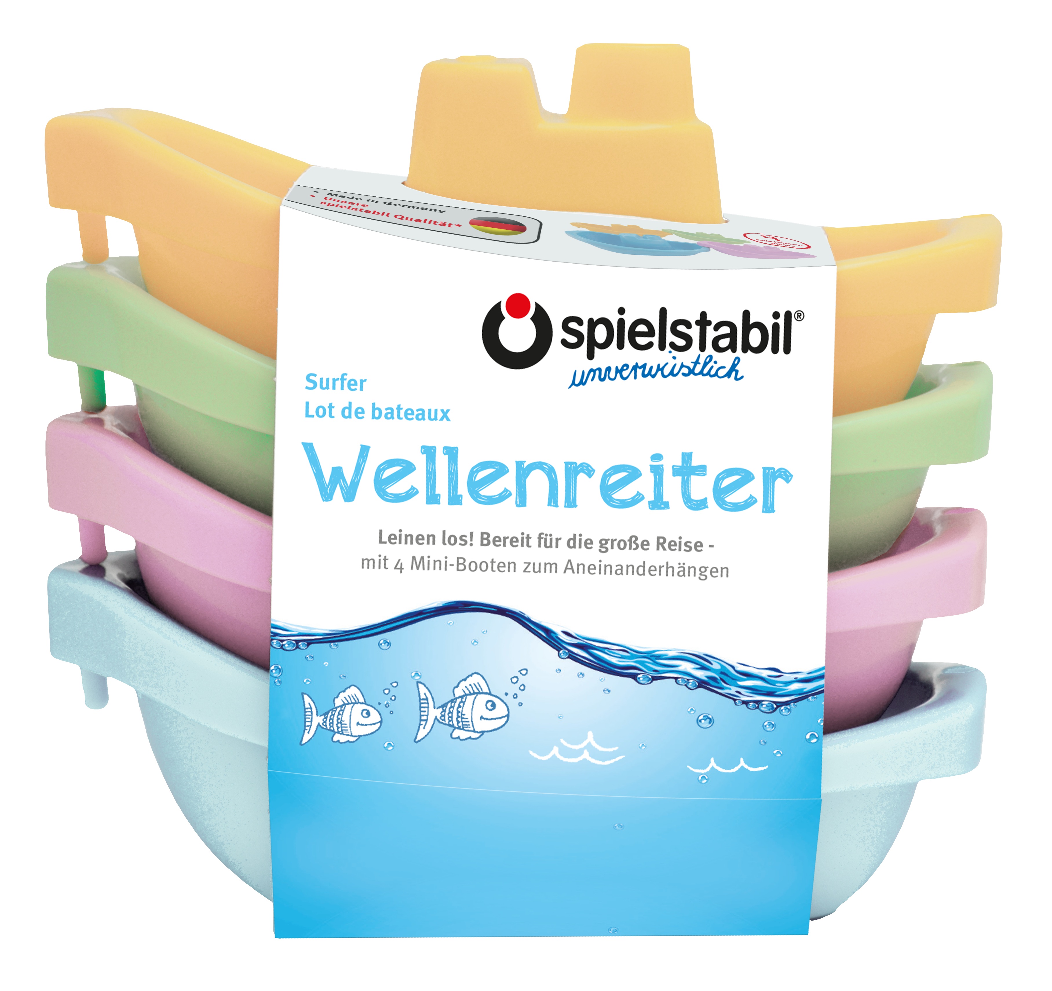 spielstabil - Wellenreiter 4-teilig pastell