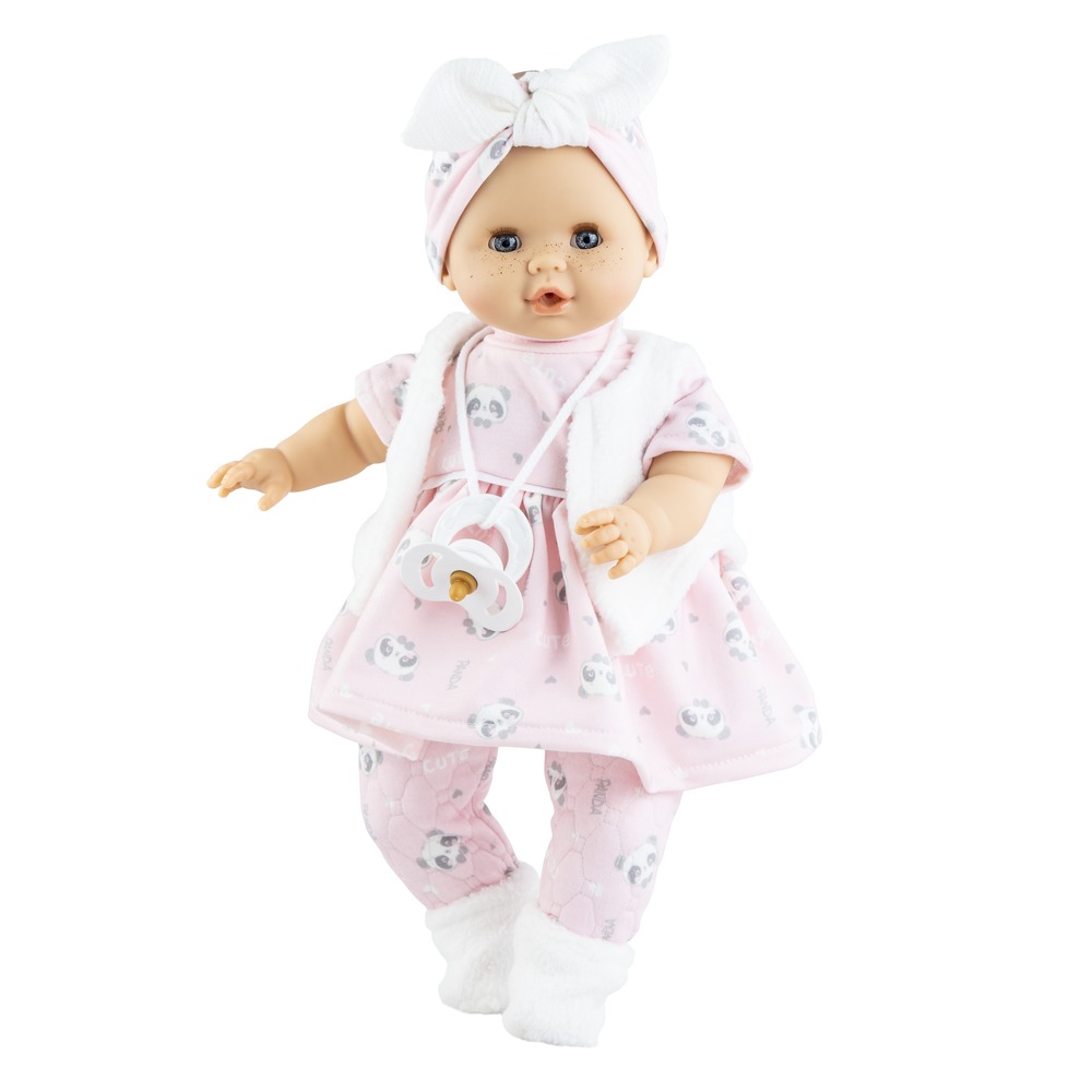 paola-reina_puppe_sonia_sprechend_Pandarosa Paola Reina - sprechende Puppe Sonia 36cm Panda/rosa