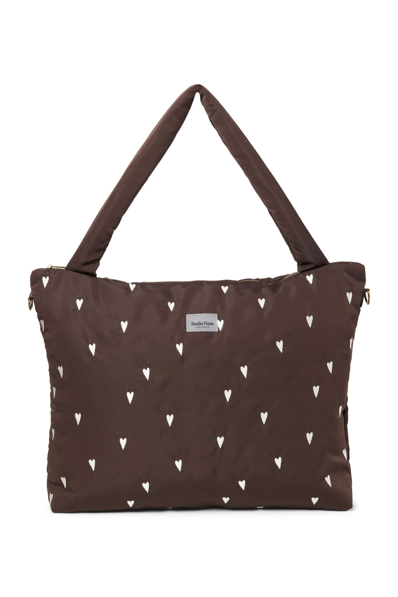 Studio Noos - Wickeltasche Puffy Brown Hearts