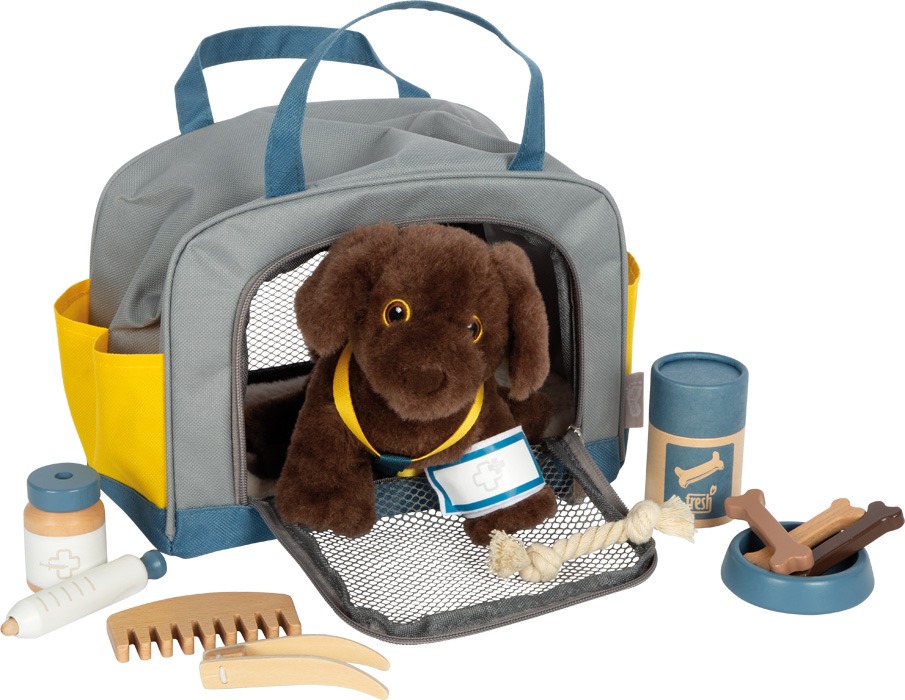 small foot - Hund mit Tasche und Pflege-Set