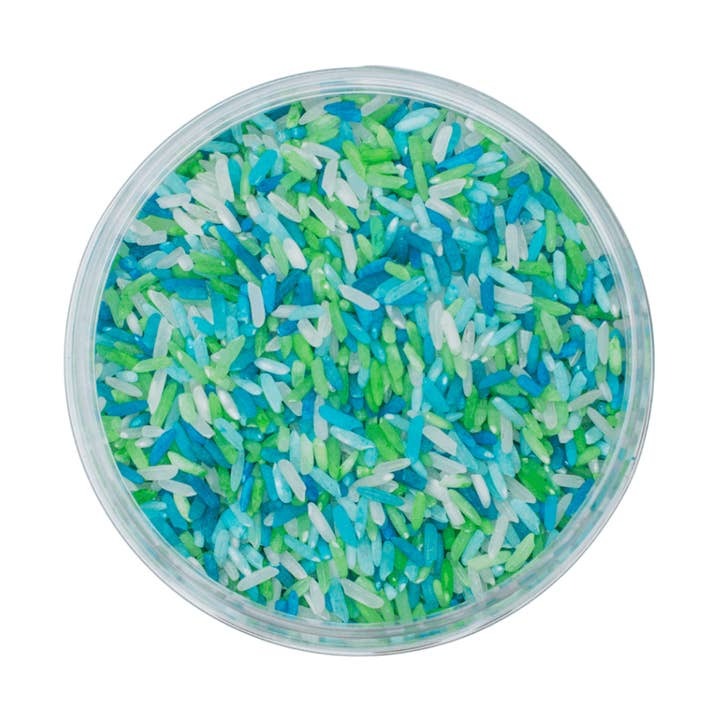 Leukmetletters - Sensorikspielzeug Play Rice 400g Dino-Mix