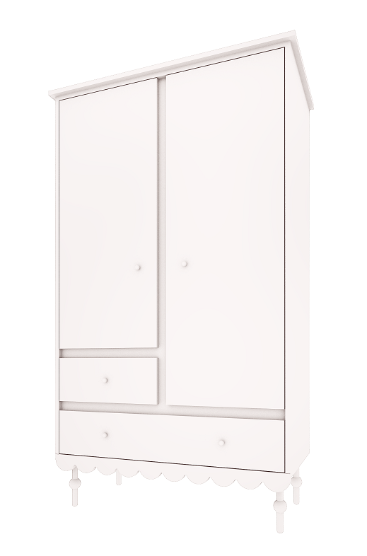 szafa-babushka-wardrobe Wood Luck - Kleiderschrank Babushka off-white