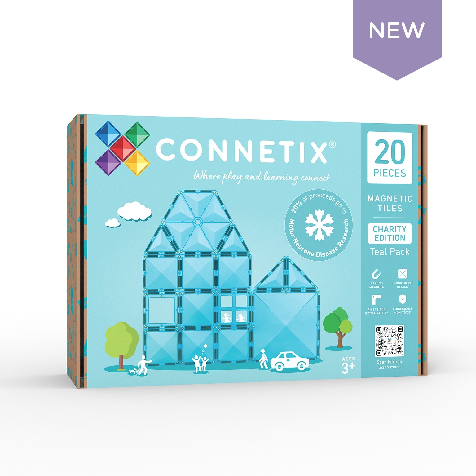 connetix - Magnetbausteine Charity Pack 20-tlg. Türkis