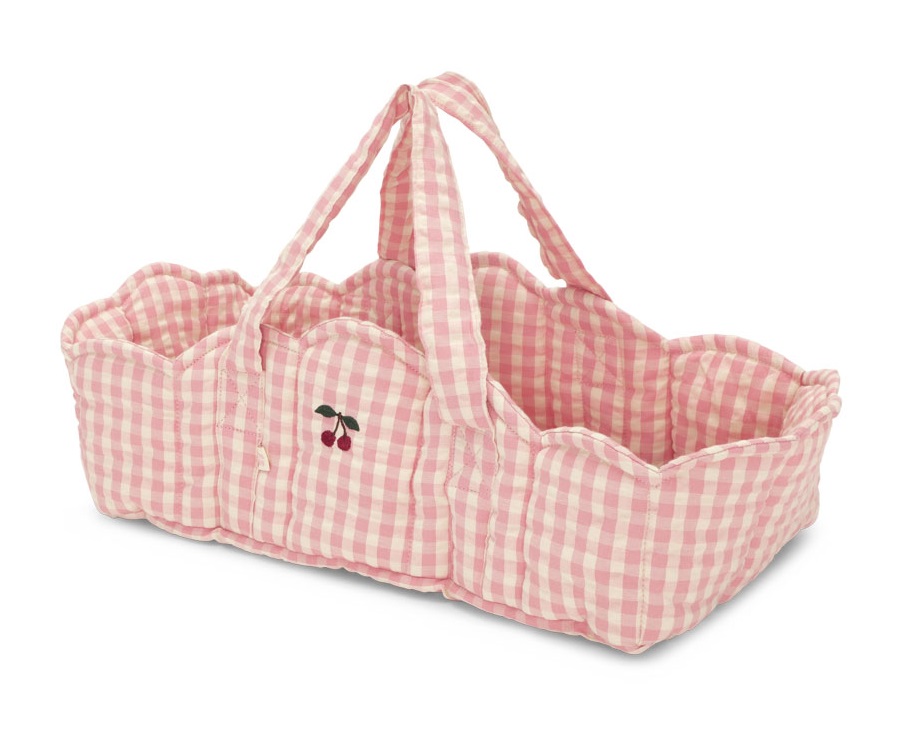 konges slojd - Puppentragetasche Powder Pink Check